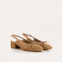 Ballerine reese cuir velours